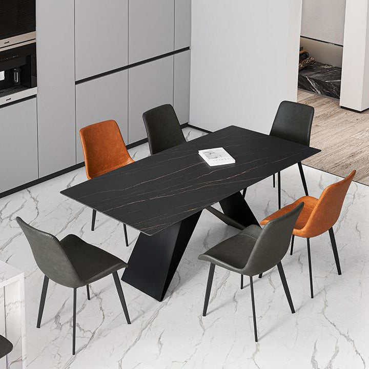 Sedia industriale imbottita senza braccioli da cucina Parsons sedia laterale in ecopelle