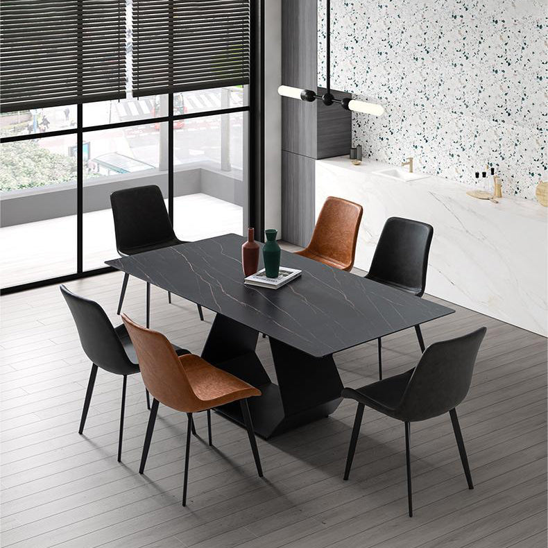 Sedia industriale imbottita senza braccioli da cucina Parsons sedia laterale in ecopelle