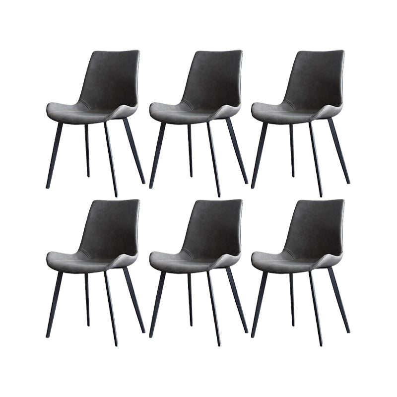 Sedia industriale imbottita senza braccioli da cucina Parsons sedia laterale in ecopelle