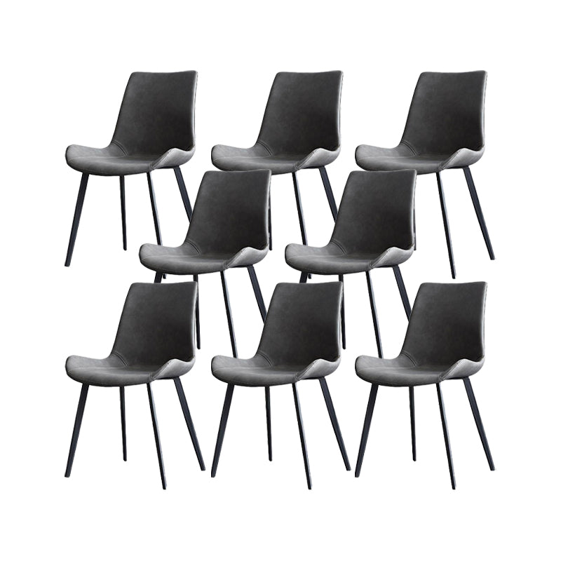 Sedia industriale imbottita senza braccioli da cucina Parsons sedia laterale in ecopelle