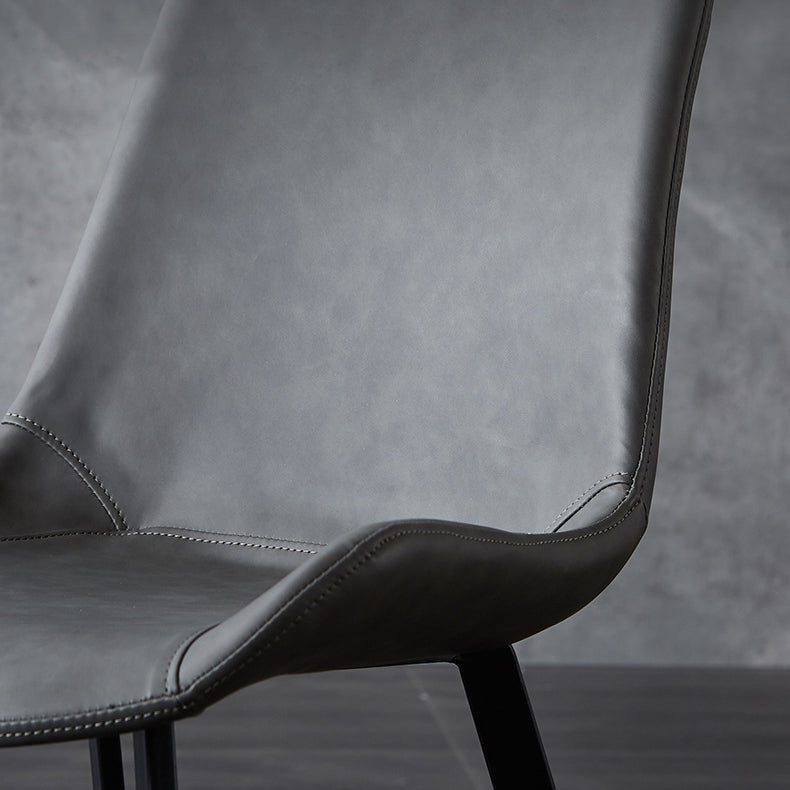 Sedia industriale imbottita senza braccioli da cucina Parsons sedia laterale in ecopelle