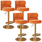 Tabouret de bar à levage glamour tabouret de comptoir de siège rond avec des jambes en métal