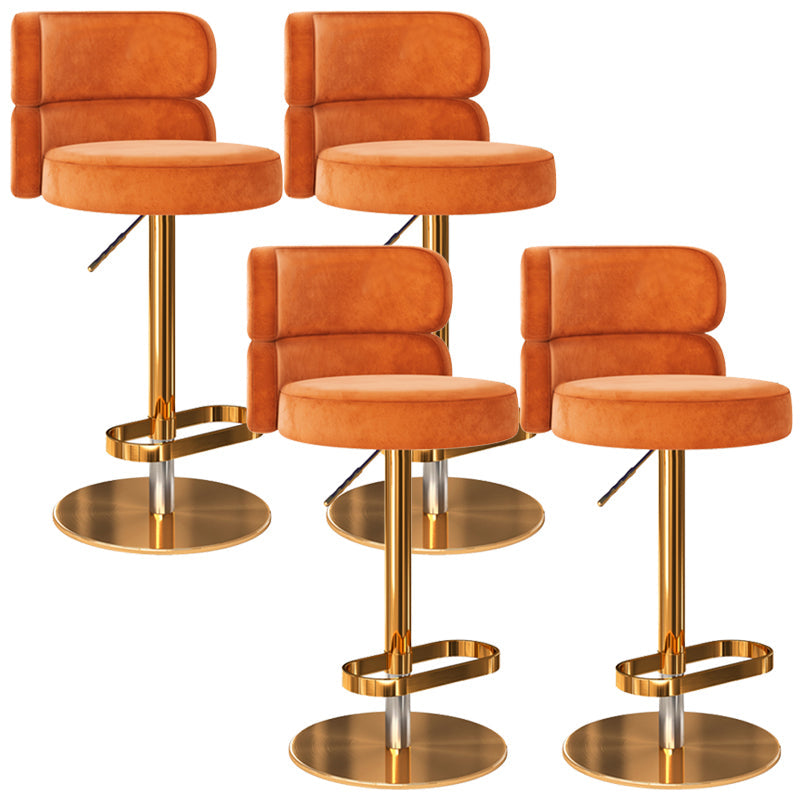 Tabouret de bar à levage glamour tabouret de comptoir de siège rond avec des jambes en métal