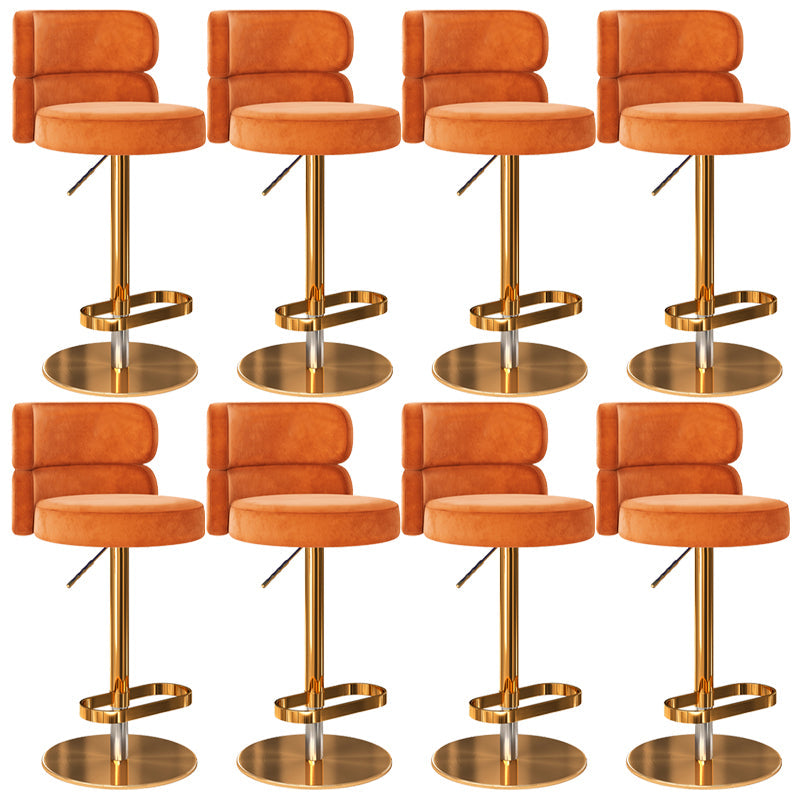 Tabouret de bar à levage glamour tabouret de comptoir de siège rond avec des jambes en métal