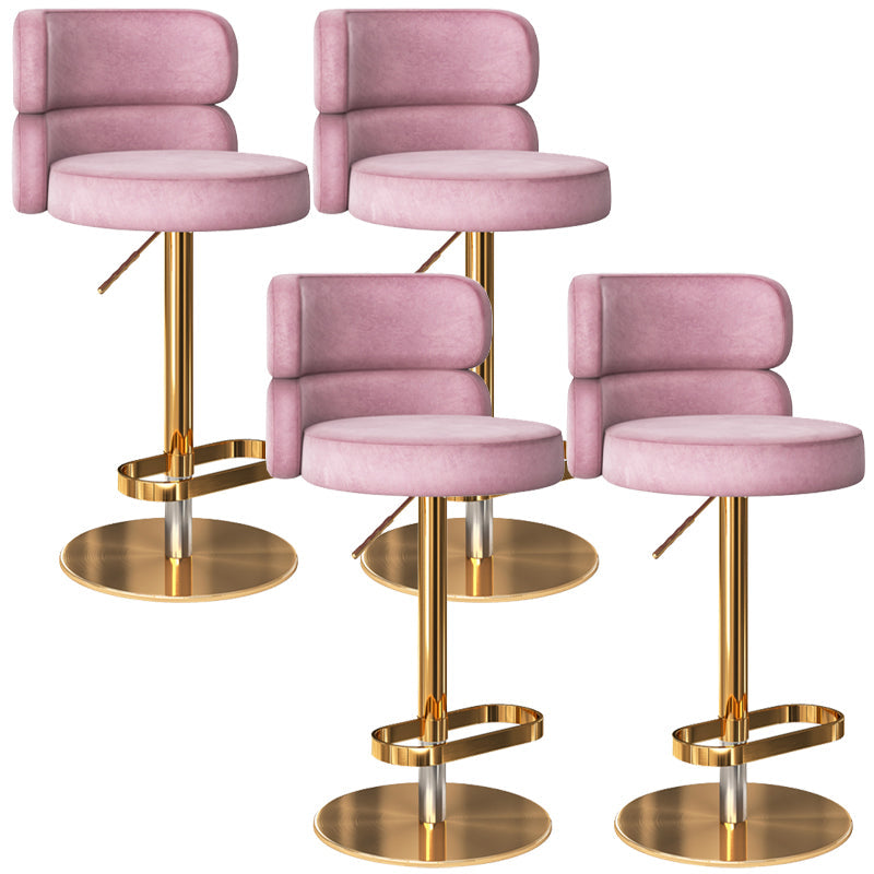 Tabouret de bar à levage glamour tabouret de comptoir de siège rond avec des jambes en métal