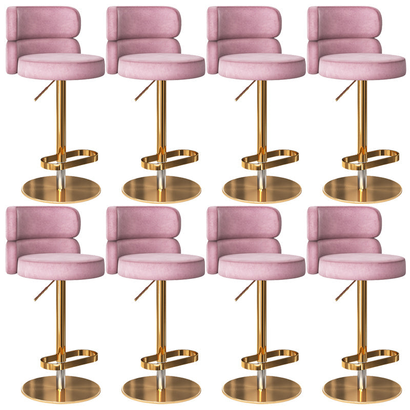 Tabouret de bar à levage glamour tabouret de comptoir de siège rond avec des jambes en métal