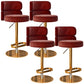 Tabouret de bar à levage glamour tabouret de comptoir de siège rond avec des jambes en métal