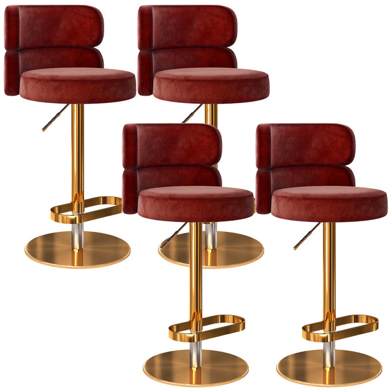Tabouret de bar à levage glamour tabouret de comptoir de siège rond avec des jambes en métal