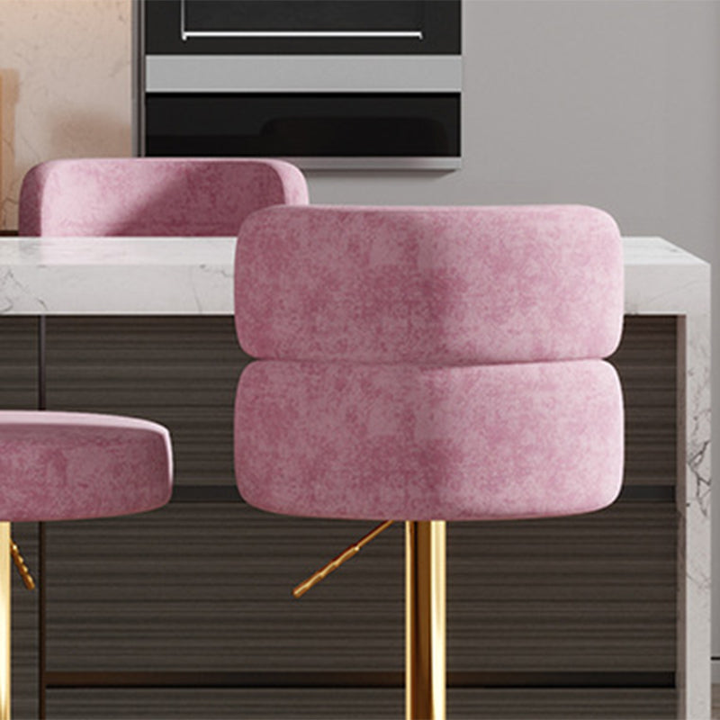 Tabouret de bar à levage glamour tabouret de comptoir de siège rond avec des jambes en métal