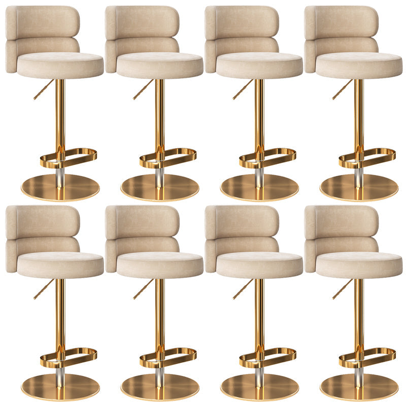 Tabouret de bar à levage glamour tabouret de comptoir de siège rond avec des jambes en métal