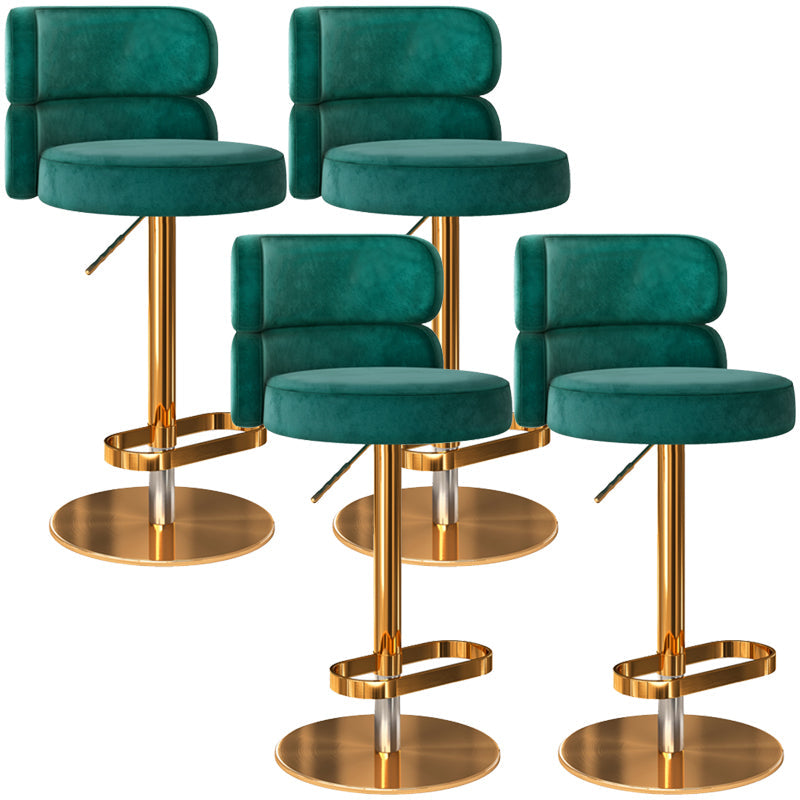 Tabouret de bar à levage glamour tabouret de comptoir de siège rond avec des jambes en métal