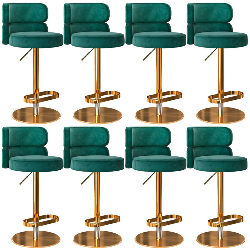 Tabouret de bar à levage glamour tabouret de comptoir de siège rond avec des jambes en métal