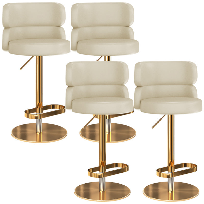 Tabouret de bar à levage glamour tabouret de comptoir de siège rond avec des jambes en métal