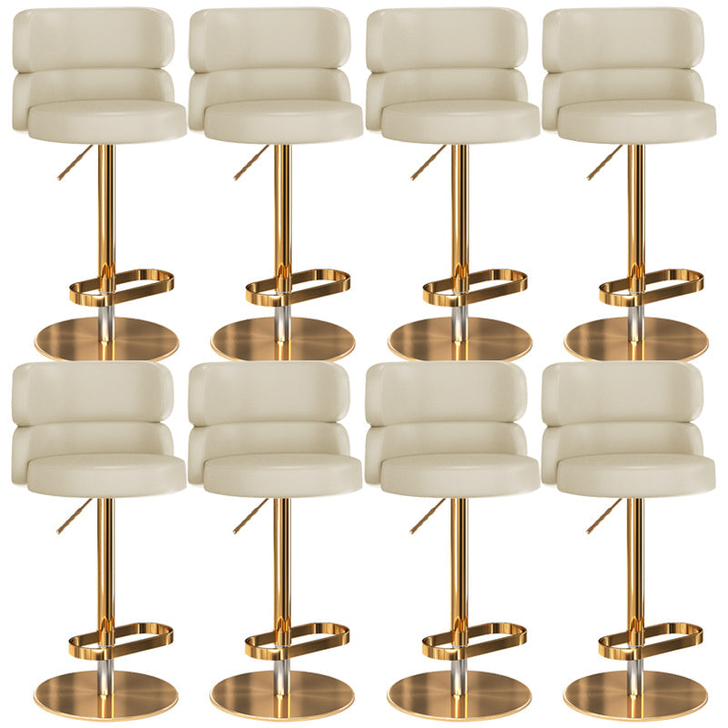 Tabouret de bar à levage glamour tabouret de comptoir de siège rond avec des jambes en métal