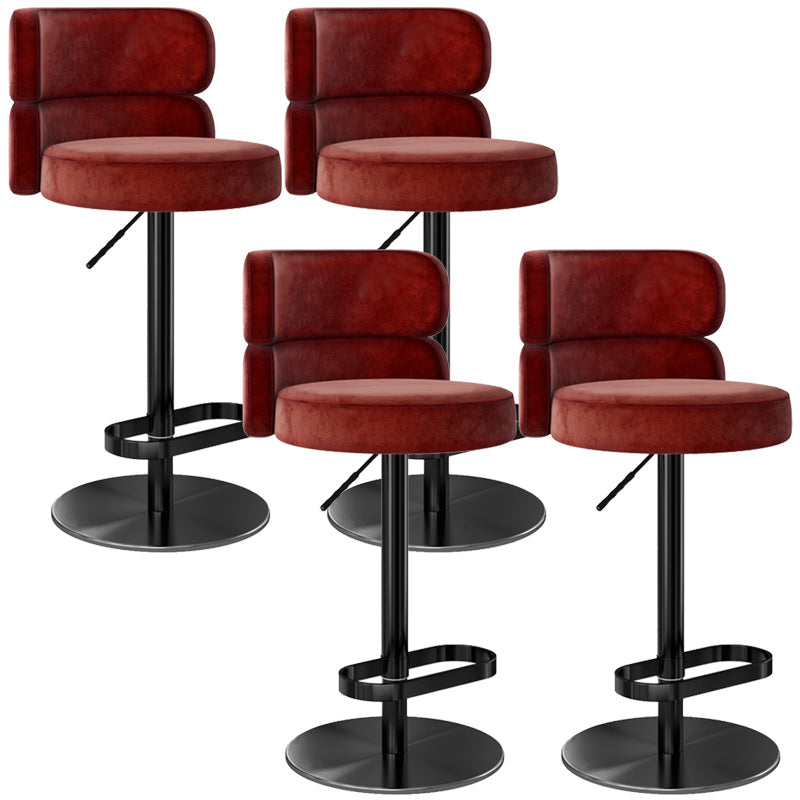 Tabouret de bar à levage glamour tabouret de comptoir de siège rond avec des jambes en métal