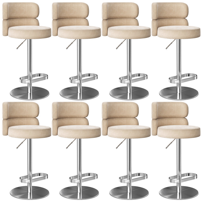 Tabouret de bar à levage glamour tabouret de comptoir de siège rond avec des jambes en métal