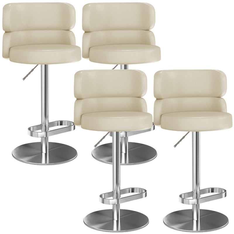 Tabouret de bar à levage glamour tabouret de comptoir de siège rond avec des jambes en métal