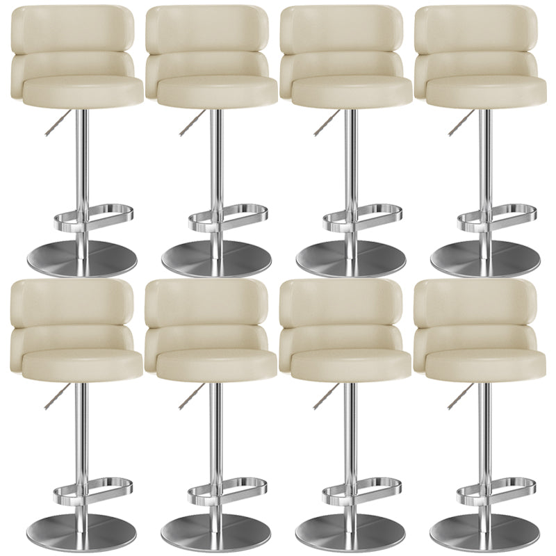 Tabouret de bar à levage glamour tabouret de comptoir de siège rond avec des jambes en métal