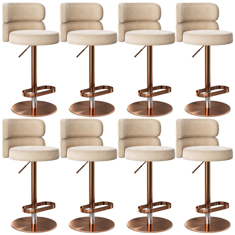 Tabouret de bar à levage glamour tabouret de comptoir de siège rond avec des jambes en métal