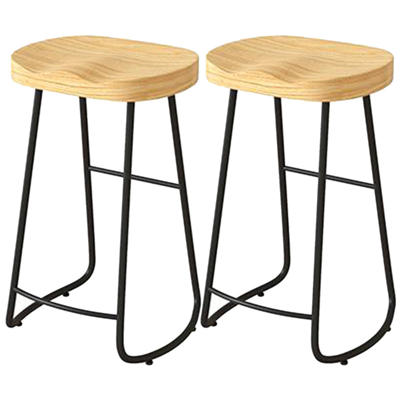 Sgabelli da banco senza schienale bar in legno di gomma e sgabello