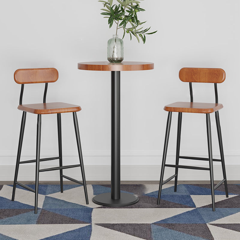Taburetes modernos de altura para mostrador Taburete de bar para mostrador de madera maciza y metal