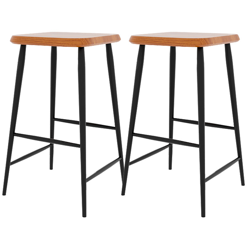 Taburetes modernos de altura para mostrador Taburete de bar para mostrador de madera maciza y metal
