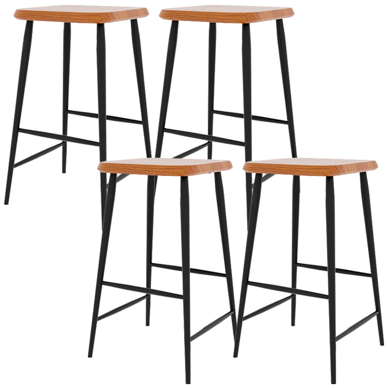 Taburetes modernos de altura para mostrador Taburete de bar para mostrador de madera maciza y metal