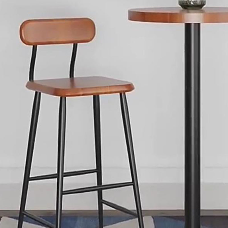 Taburetes modernos de altura para mostrador Taburete de bar para mostrador de madera maciza y metal
