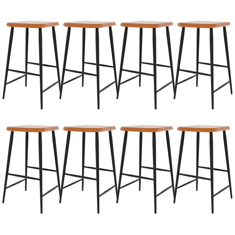 Taburetes modernos de altura para mostrador Taburete de bar para mostrador de madera maciza y metal