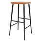 Taburetes modernos de altura para mostrador Taburete de bar para mostrador de madera maciza y metal