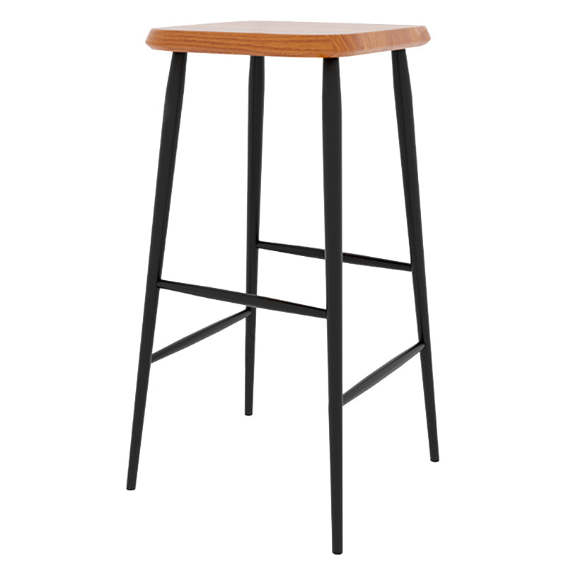 Taburetes modernos de altura para mostrador Taburete de bar para mostrador de madera maciza y metal