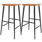 Taburetes modernos de altura para mostrador Taburete de bar para mostrador de madera maciza y metal