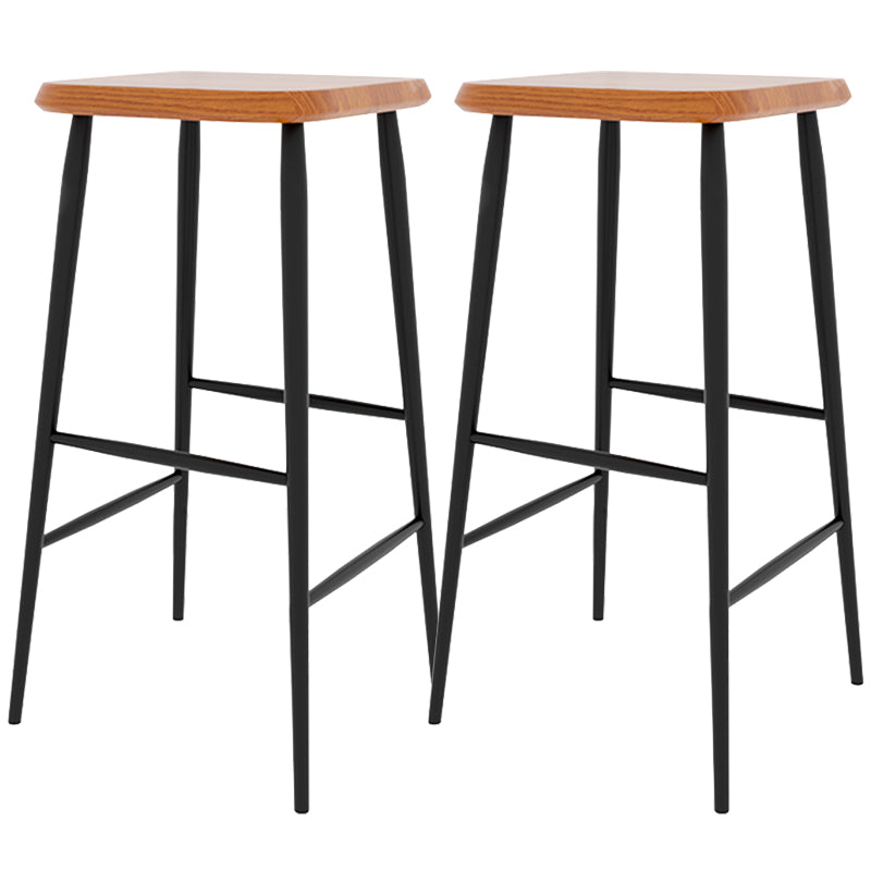 Taburetes modernos de altura para mostrador Taburete de bar para mostrador de madera maciza y metal
