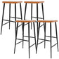 Taburetes modernos de altura para mostrador Taburete de bar para mostrador de madera maciza y metal