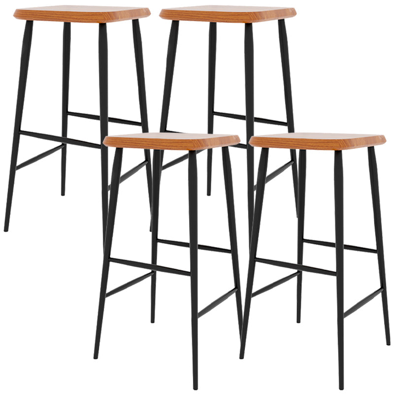 Taburetes modernos de altura para mostrador Taburete de bar para mostrador de madera maciza y metal