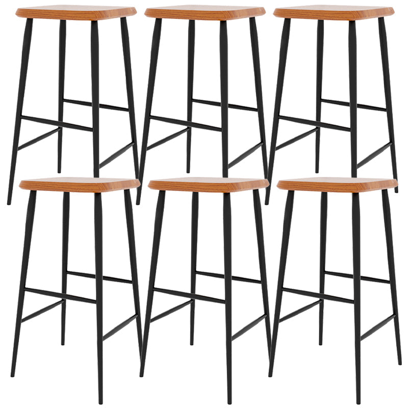 Taburetes modernos de altura para mostrador Taburete de bar para mostrador de madera maciza y metal