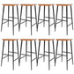 Taburetes modernos de altura para mostrador Taburete de bar para mostrador de madera maciza y metal