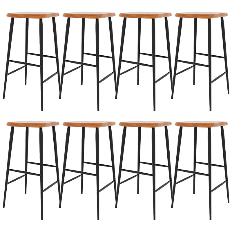 Taburetes modernos de altura para mostrador Taburete de bar para mostrador de madera maciza y metal