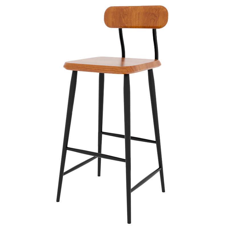 Taburetes modernos de altura para mostrador Taburete de bar para mostrador de madera maciza y metal