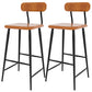 Taburetes modernos de altura para mostrador Taburete de bar para mostrador de madera maciza y metal