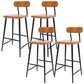 Taburetes modernos de altura para mostrador Taburete de bar para mostrador de madera maciza y metal