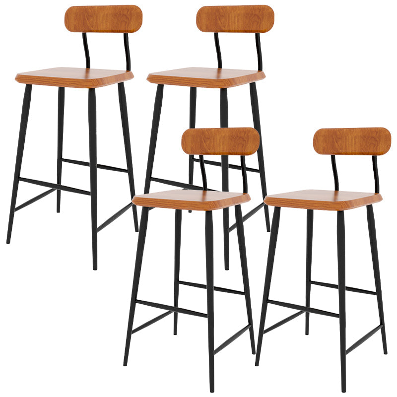 Taburetes modernos de altura para mostrador Taburete de bar para mostrador de madera maciza y metal
