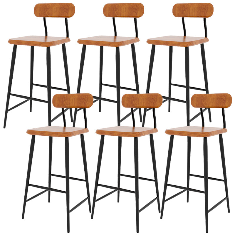 Taburetes modernos de altura para mostrador Taburete de bar para mostrador de madera maciza y metal