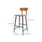 Taburetes modernos de altura para mostrador Taburete de bar para mostrador de madera maciza y metal
