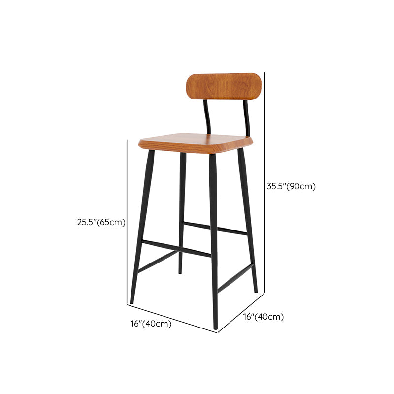 Taburetes modernos de altura para mostrador Taburete de bar para mostrador de madera maciza y metal