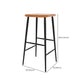 Taburetes modernos de altura para mostrador Taburete de bar para mostrador de madera maciza y metal