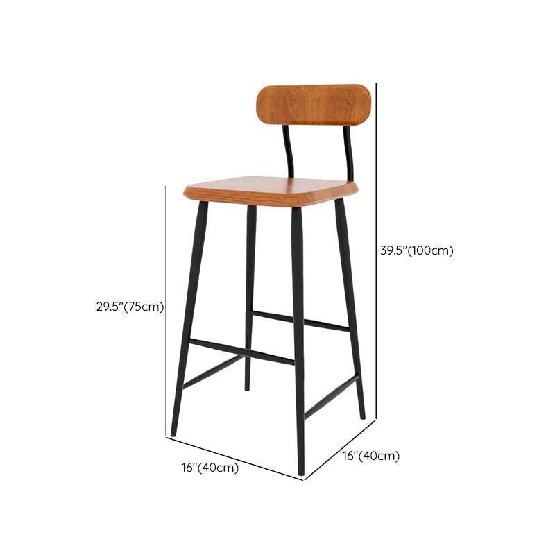 Taburetes modernos de altura para mostrador Taburete de bar para mostrador de madera maciza y metal
