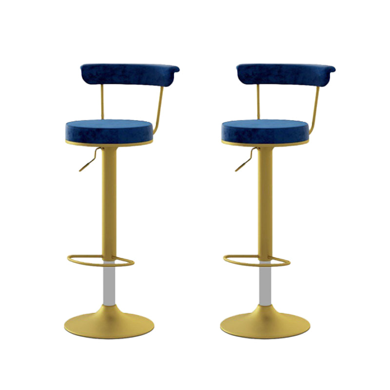Sgabelli da pranzo posteriore glam sgabelli da bar ad altezza regolabile con base di metallo