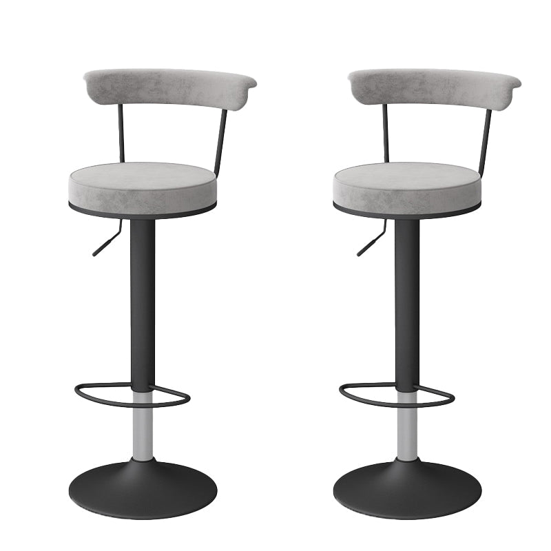 Sgabelli da pranzo posteriore glam sgabelli da bar ad altezza regolabile con base di metallo