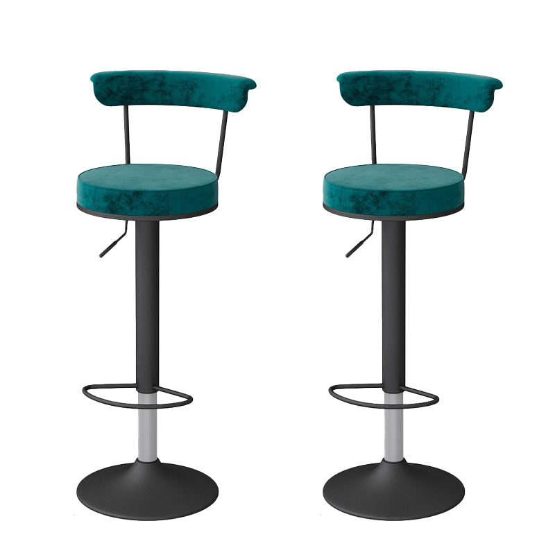 Sgabelli da pranzo posteriore glam sgabelli da bar ad altezza regolabile con base di metallo